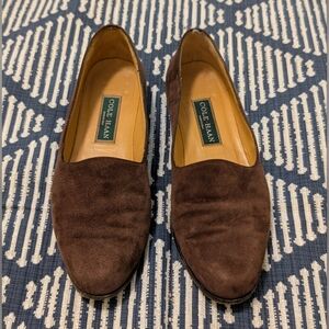 Vintage Cole Haan Brown Suede Slip-On Loafers Size 9
